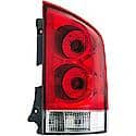 Halogen Tail Light Assembly: Passenger Side, Plastic, Clear; Red, 1 Pack