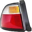 Halogen Tail Light Assembly: Driver Side, Plastic, Clear; Red, 1 Pack