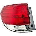 Halogen Tail Light Assembly: Driver Side, Plastic, Clear; Red, 1 Pack