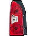 Halogen Tail Light Assembly: Driver Side, Plastic, Clear; Red, 1 Pack