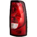 Halogen Tail Light Assembly: Passenger Side, Plastic, Clear; Red, 1 Pack