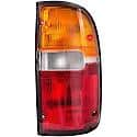 Halogen Tail Light Assembly: Passenger Side, Plastic, Clear; Amber; Red, 1 Pack