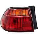 Halogen Tail Light Assembly: Driver Side, Plastic, Red, 1 Pack