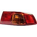 Halogen Tail Light Assembly: Passenger Side, Plastic, Red; Amber, 1 Pack