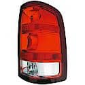 Halogen Tail Light Assembly: Passenger Side, Plastic, Clear; Red, 1 Pack