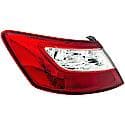 Halogen Tail Light Assembly: Driver Side, Plastic, Clear; Red, 1 Pack