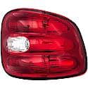 Halogen Tail Light Assembly: Passenger Side, Plastic, Clear; Red, 1 Pack