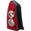 Halogen Tail Light Assembly: Driver Side, Plastic, Clear; Red, 1 Pack