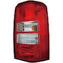 Halogen Tail Light Assembly: Passenger Side, Plastic, Clear; Red, 1 Pack