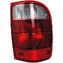 Halogen Tail Light Assembly: Passenger Side, Plastic, Clear; Red, 1 Pack