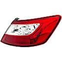 Halogen Tail Light Assembly: Passenger Side, Plastic, Clear; Red, 1 Pack