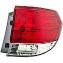 Halogen Tail Light Assembly: Passenger Side, Plastic, Clear; Red, 1 Pack