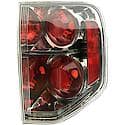 Halogen Tail Light Assembly: Passenger Side, Plastic, Clear; Red, 1 Pack