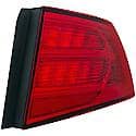 Halogen Tail Light Assembly: Passenger Side, Plastic, Red, 1 Pack