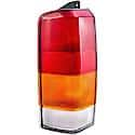 Halogen Tail Light Assembly: Passenger Side, Plastic, Clear; Amber; Red, 1 Pack