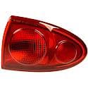 Halogen Tail Light Assembly: Passenger Side, Plastic, Red, 1 Pack