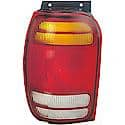 Halogen Tail Light Assembly: Driver Side, Plastic, Clear; Amber; Red, 1 Pack