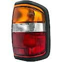 Halogen Tail Light Assembly: Passenger Side, Plastic, Clear; Amber; Red, 1 Pack