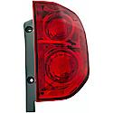 Halogen Tail Light Assembly: Passenger Side, Plastic, Red, 1 Pack