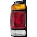 Halogen Tail Light Assembly: Driver Side, Plastic, Clear; Amber; Red, 1 Pack