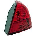 Halogen Tail Light Assembly: Passenger Side, Plastic, Red, 1 Pack