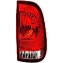 Halogen Tail Light Assembly: Passenger Side, Plastic, Clear; Red, 1 Pack