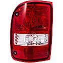 Halogen Tail Light Assembly: Driver Side, Plastic, Clear; Red, 1 Pack