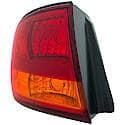 Halogen Tail Light Assembly: Driver Side, Plastic, Red; Amber, 1 Pack