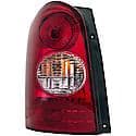 Halogen Tail Light Assembly: Driver Side, Plastic, Clear; Red, 1 Pack