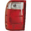 Halogen Tail Light Assembly: Driver Side, Plastic, Clear; Red, 1 Pack