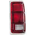 Halogen Tail Light Assembly: Passenger Side, Plastic, Clear; Red, 1 Pack