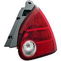 Halogen Tail Light Assembly: Passenger Side, Plastic, Clear; Red, 1 Pack