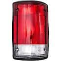 Halogen Tail Light Assembly: Passenger Side, Plastic, Clear; Red, 1 Pack