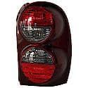 Halogen Tail Light Assembly: Passenger Side, Plastic, Clear; Red, 1 Pack