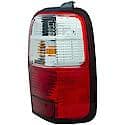 Halogen Tail Light Assembly: Passenger Side, Plastic, Clear; Red, 1 Pack