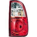 Halogen Tail Light Assembly: Passenger Side, Plastic, Clear; Red, 1 Pack