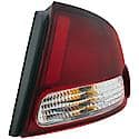 Halogen Tail Light Assembly: Passenger Side, Plastic, Clear; Red, 1 Pack