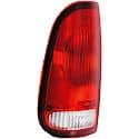 Halogen Tail Light Assembly: Driver Side, Plastic, Clear; Red, 1 Pack