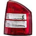 Halogen Tail Light Assembly: Passenger Side, Plastic, Clear; Red, 1 Pack