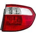 Halogen Tail Light Assembly: Passenger Side Outer, Plastic, Clear; Red, 1 Pack