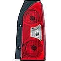 Halogen Tail Light Assembly: Passenger Side, Plastic, Clear; Red, 1 Pack