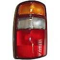 Halogen Tail Light Assembly: Driver Side, Plastic, Clear; Amber; Red, 1 Pack