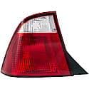 Halogen Tail Light Assembly: Driver Side, Plastic, Clear; Red, 1 Pack