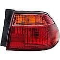 Halogen Tail Light Assembly: Passenger Side, Plastic, Red, 1 Pack