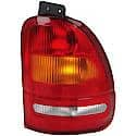 Halogen Tail Light Assembly: Passenger Side, Plastic, Clear; Amber; Red, 1 Pack