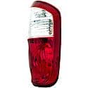 Halogen Tail Light Assembly: Passenger Side, Plastic, Clear; Red, 1 Pack