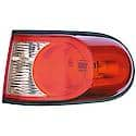 Halogen Tail Light Assembly: Passenger Side, Plastic, Clear; Red, 1 Pack