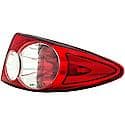 Halogen Tail Light Assembly: Passenger Side, Plastic, Clear; Red, 1 Pack