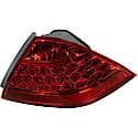 Halogen Tail Light Assembly: Passenger Side, Plastic, Red, 1 Pack