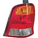 Halogen Tail Light Assembly: Driver Side, Plastic, Clear; Amber; Red, 1 Pack